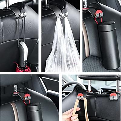 2 Pack Car Seat Back Headrest Hook,270 Rotation Invisible Car Hook