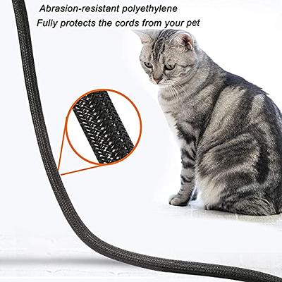 CrocSee 10ft - 1/2 inch Braided Cable Management Sleeve Cord Protector -  Self-Wrapping Split Wire Loom for TV/Computer/Home Theater/Engine Bay -  Black