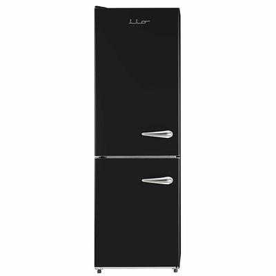 iio 11 cu. ft. Retro Frost Free Bottom Freezer Refrigerator in Black,  ENERGY STAR (Left Hinge) - Yahoo Shopping