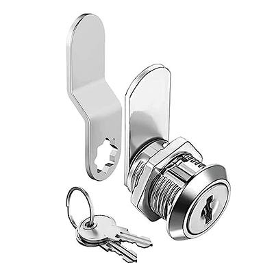 Qjaiune 2 Pack File Cabinet Locks with Key, 7/8 Inch / 22mm Cylinder Length  Desktop Lock Mailbox Locks Desk Drawer Lock, Small Cupboard Locks Wardrobe