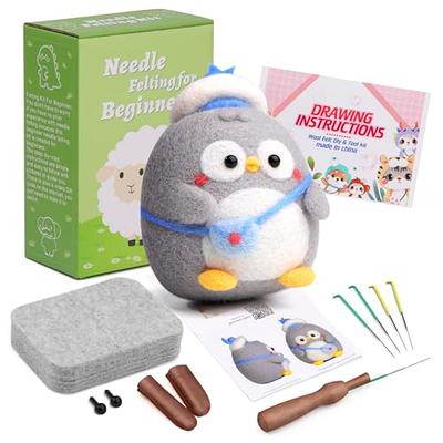 FTEVEN Needle Felting Kit Penguin, Needle Felting Kit for Beginners Adult,  Complete Animals Felting Kit Supplies Include Felting Needles, Felting Wool  and Instruction(Penguin Bobo) - Yahoo Shopping