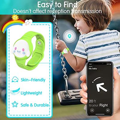 ZOICIP Compatible with AirTag Bracelet for Kids 2Pack, Cute Bracelet for  AirTag Hidden Wristband Air Tag Holder Waterproof, Soft Silicone Watch Band