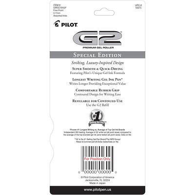 G2 Gel Pilot 5pk G2 Design Collection Dots Gel Pens Fine Point 0.7mm Black  Ink