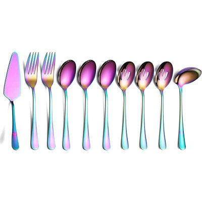 Stainless Steel Cooking and Serving Spoon - Set of 10