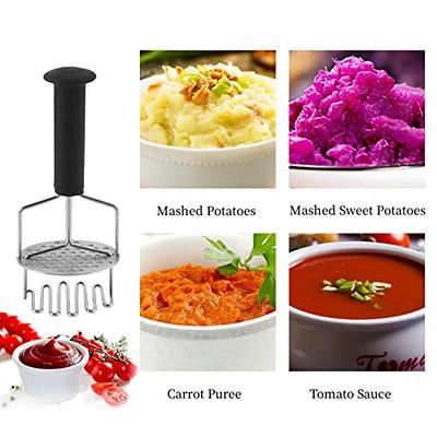  Press Kitchen Fruit Potato Masher Crusher Hand Tool for Making  Mashed Potatoes Vegetables Stainless Steel Red (Red): Home & Kitchen