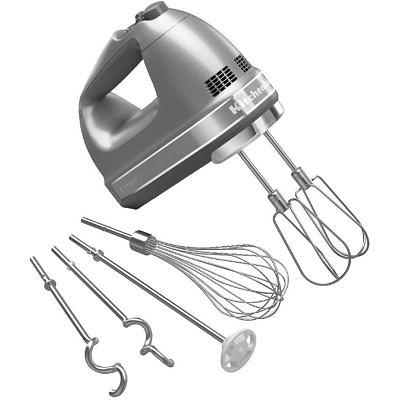 KitchenAid Artisan 5 Qt. 10-Speed Silver Stand Mixer with Flat Beater, 6-Wire  Whip and Dough Hook Attachments - Yahoo Shopping