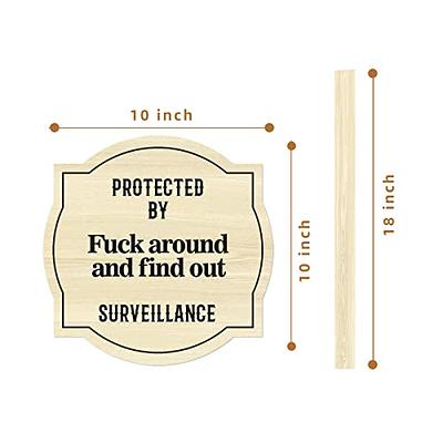 Protected by fuck around and find out svg | Security Sign | porch decor |  surveillance sign | Funny Yard Sign | Funny home security