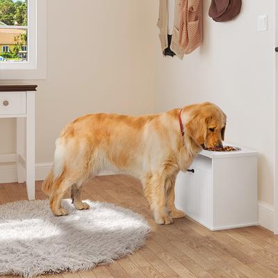 Dog Double Bowls Stand Adjustable Height Pet Feeding Dish Bowl Medium Big  Dog Elevated Food Water Feeders Lift Table for Dogs