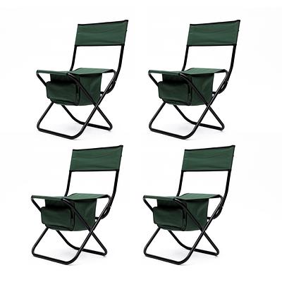 4-Piece Folding Outdoor Camping Chair with Storage Bag, Portable