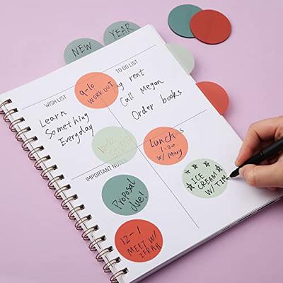 Mr. Pen- Transparent Sticky Notes, 200 Pcs, Vintage Colors, Round