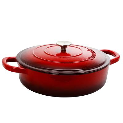 Crock-pot Artistan 2.3 Quart Round Stoneware Casserole with Lid in Red