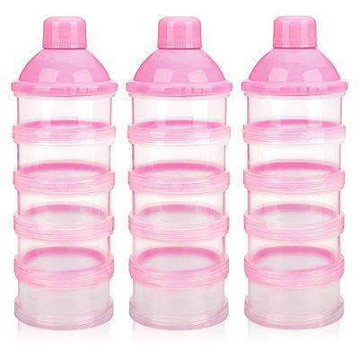 Accmor Baby Formula Dispenser On The Go, 5 Layers Stackable Formula  Dispenser Formula Containers for Travel, Baby Milk Powder Kids Snack  Container, BPA Free, Pink, 3 Pack - Yahoo Shopping
