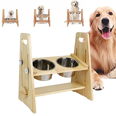 HTB Elevated Dog Bowls,Adjustable from 11.2”To 16” for Medium,Large,Extra  Large