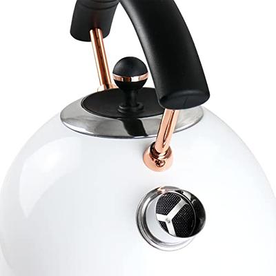 Megachef 1.8 Liter Half Circle Electric Tea Kettle with Thermostat in White  - Yahoo Shopping