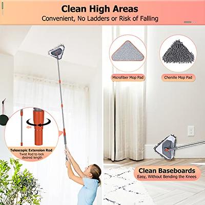 Wall Cleaner Set With Long Handle 360° Rotatable Ceiling Dust