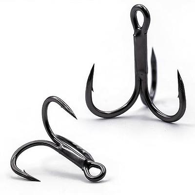 10pcs Weighted Treble Hooks High Carbon Steel Snagging Hooks Trout