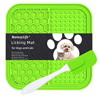 Lick Mat for Dogs and Cats, 2PCS Licking Mats Dog Slow Feeders with Suction  Cups for Dog Anxiety Relief, Cat Lick Pad for Boredom Reducer, Dog Calming  Feeder Mat for Bathing and