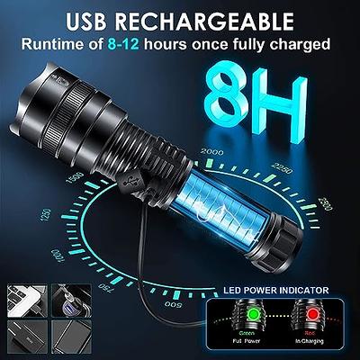 LED Rechargeable Flashlights High Lumens, 250000 Lumen Super