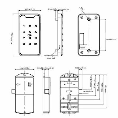 Front Door Lock Set, HEANTLE Smart Locks with Handle, Electronic Keyless  Entry Door Lock, Digital Keypad Deadbolt, Auto Lock One-time Passcode for