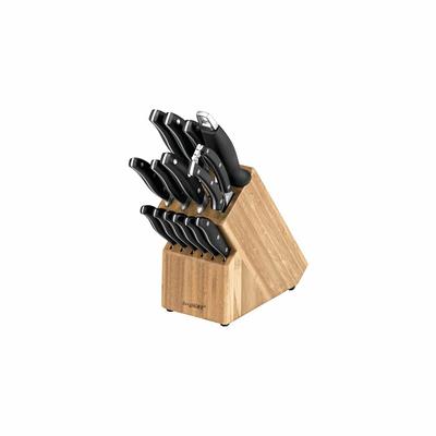 Bunpeony 15-Piece Stainless Steel Knife Block Set