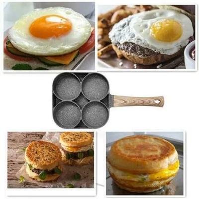 Egg Pan Omelet Pan 4 7 Holes Nonstick Egg Frying Pan Egg Cooker Pan Egg  Skillet for Breakfast Pancake Crepe Pan Easy Clean