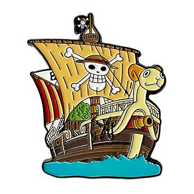 one piece straw hat enamel pin