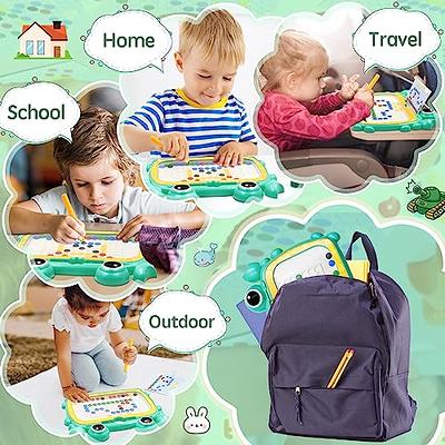 AiTuiTui Magnetic Drawing Board Toddler Toys for 3 4 5 Years Old, Travel  Size Erasable Doodle Sketching Writing Pad for Kids in Car, Early Education