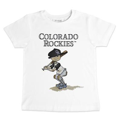 Colorado Rockies New Era Women's Team Stripe T-Shirt - Purple