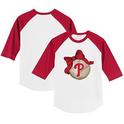 Youth Tiny Turnip White/Black Philadelphia Phillies Stacked Raglan 3/4  Sleeve T-Shirt - Yahoo Shopping