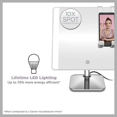  Fancii LED Lighted Large Vanity Makeup Mirror with 10X  Magnifying Mirror - Dimmable Natural Light, Touch Screen, Dual Power,  Adjustable Stand with Cosmetic Organizer - Gala