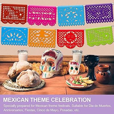 JOHOUSE 2Pack Mexican Party Banner, 18 Feet Plastic Fiesta Banner Cinco de  Mayo Dia De Los Muertos Decor Day of The Dead Papel Picado Decorations, Mexican  Party Supplies - Yahoo Shopping