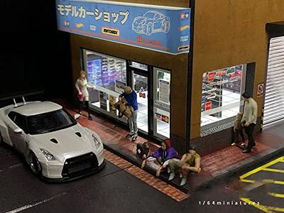 Diorama 1/64 Car Garage Model Parking Lot Scenery Display Car