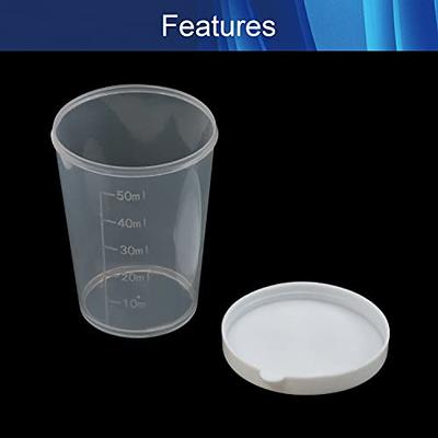 Plastic Graduated Beakers Transparent Lab Measuring Cup 50ml / 100ml /150ml  /250ml Capacity 4Sizes Clear Plastic Liquid Cup Container for or