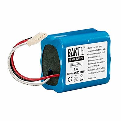 BAKTH Real Capacity 2200mAh 7.2V NiMH Replacement Battery for iRobot Braava  380, 380T, 390T, Mint 5200, 5200B, 5200C Vacuum Cleaner - Yahoo Shopping