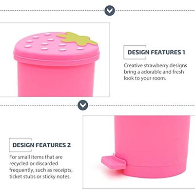 1pc Portable Mini Creative Pink Car Trash Can