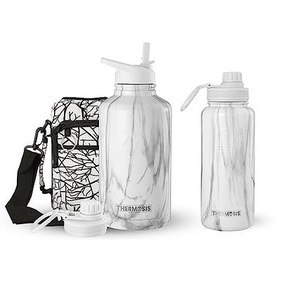 THERMOSIS 64 Oz Water Bottle With Straw, Half Gallon Water Bottle Thermos,  Insulated Water Bottle, Stainless Steel Water Bottles. Sports Water Bottle