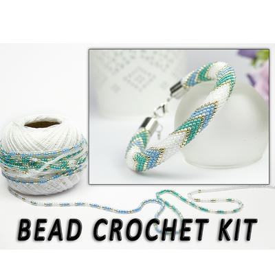 Bead crochet DIY kit bracelet, Colorful bracelet making kit for