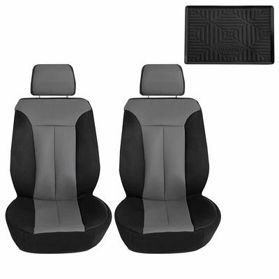 FH Group Universal 23 in. x 1 in. x 47 in. Fit Luxury Front Seat Cushions  with Leatherette Trim for Cars, Trucks, SUVs or Vans, Gray - Yahoo Shopping