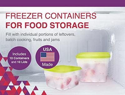 Arrow Home Products 1 Pint Freezer Containers for Food Storage, 10 Pack  with Lids - USA Made Reusable Plastic Food Storage Containers - Prep, Store  and Freeze - BPA Free, Dishwasher Safe - Yahoo Shopping