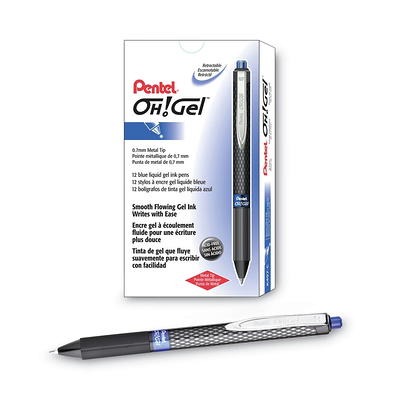 Pentel Sign Pen, .7mm, Black Barrel/Ink, Dozen Black