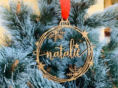 Christmas name tags, Personalized tags, Christmas wood decor