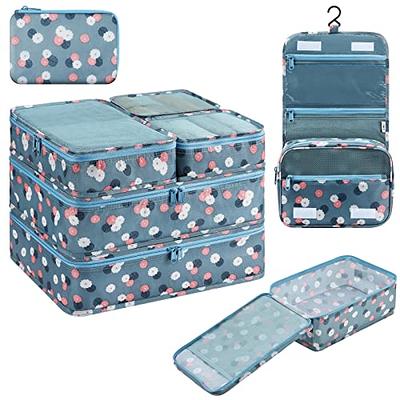 9 Pcs Packing Cubes for Travel Accessories ,Travel Cubes for Suitcase  ,Lightweight Travel Essential Bag with Large Toiletries Bag ,Travel  Mouthwash Cup,Luggage Organizer Bags for Clothes Shoes Cosmetics (Blue  Grey) - Yahoo