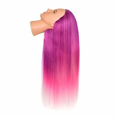 Synthetic Fiber Mannequin Head with Long Hair, Hairdresser/Cosmetology  Training, 30 in.