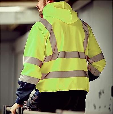 sesafety Reflective Jacket for Men, High Visibility Jackets for Men, Safety Jackets for Men, Hi Vis Construction Bomber Jackets Waterproof with