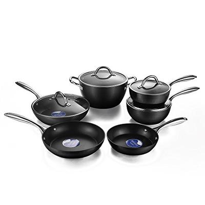 Ecolution Easy Clean Non-Stick Cookware, Dishwasher Safe Pots and Pans Set,  12 Piece, MultiColor 