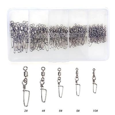 110PCS Stainless Steel Barrel Snap Swivel Fishing Accessories, Premium  Fishing Gear Equipment with Ball Bearing Swivels Snaps Connector for Quick  Connect Fishing Lures - Yahoo Shopping