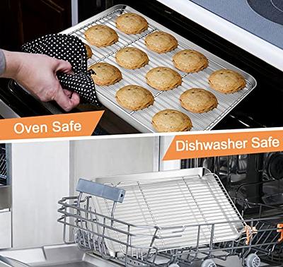  TeamFar Baking Sheet with Rack Set, Stainless Steel