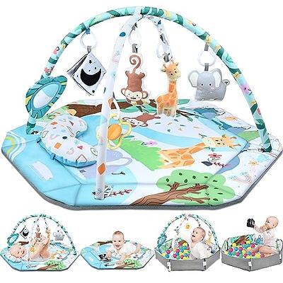 Comprar Washable Tummy Time Mat, Baby Play Gym with 6 Featured Toys and 12  Milestone Cards, Baby Gym for Infant & Toddler, Deluxe Larger Baby Play  Mat, Baby Play Mats for Floor