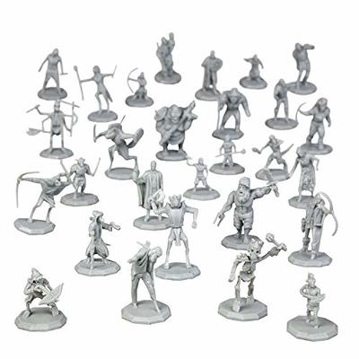 Path Gaming 20 Unique Fantasy Tabletop Miniatures for Dungeons and Dragons Miniatures. 28mm Scaled 20 Unique Designs, Bulk Unpainted Miniatures, Great