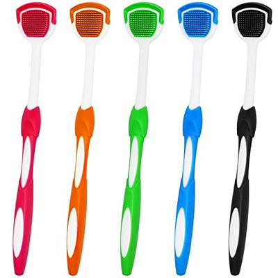 Equate Tongue Cleaner, Dual Head Combo with Tongue Scraper and Textured  Brush, Remove Bacteria that Causes Bad Breath, 2 Count